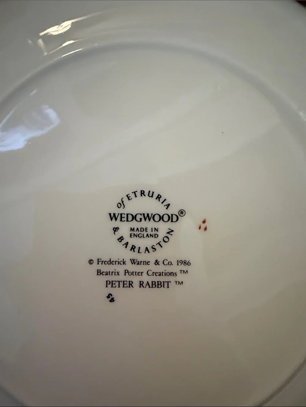 Wedgwood Peter Rabbit 1986 Merry Christmas Plate Beatrix‎ Potter Vintage England